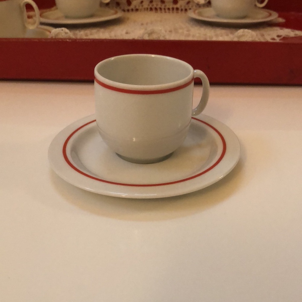 Vintage - set of 4 espresso cups and saucers - Picture 2 of 10